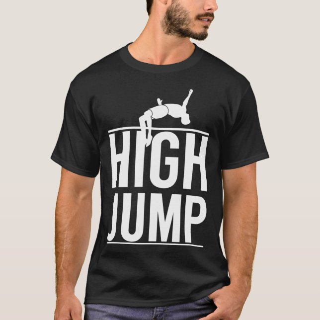 Camiseta High Jump High Jump Bar Jump Athlete  Sport (Anverso)