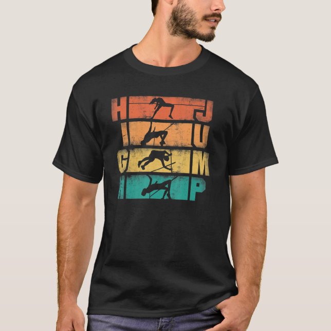 Camiseta High Jump Jumping Jumper Track And Field Silhouett (Anverso)