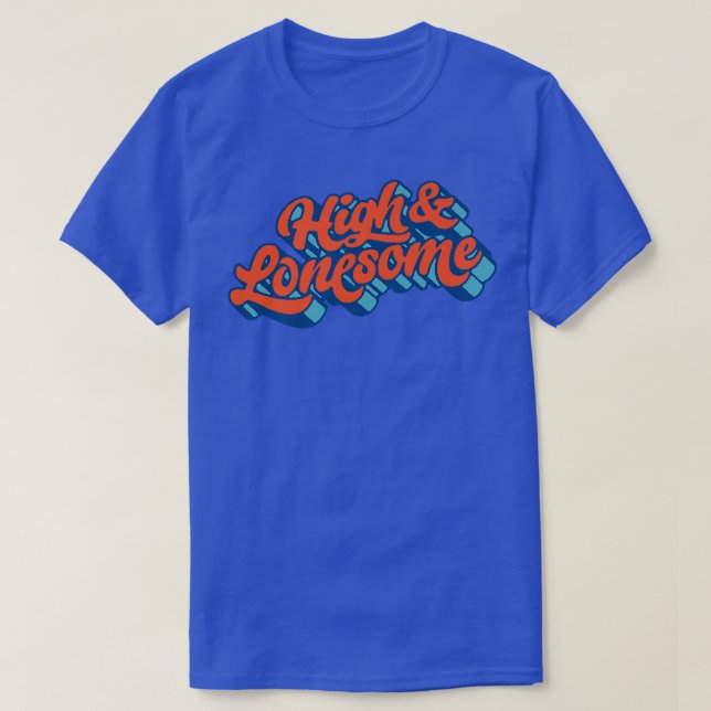 Camiseta High & Lonesome Tipografía Festival Bluegrass Folk (Diseño del anverso)