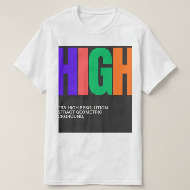 Camiseta High-Resolution Abstract Art (Diseño del anverso)