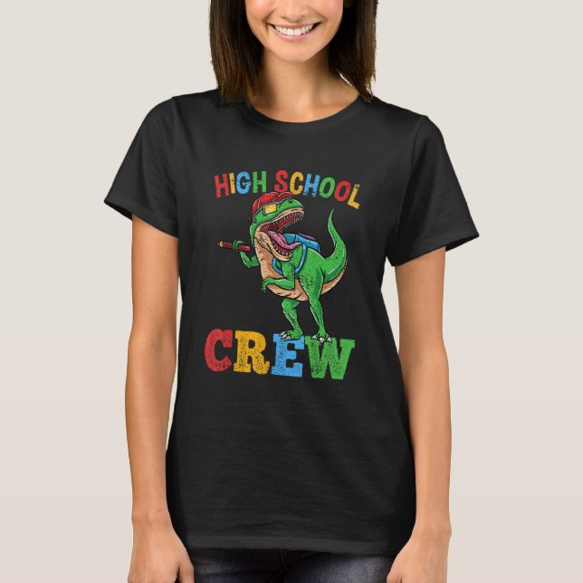 Camiseta High School Crew Rex Dinosaur Back To School Boys  (Anverso)