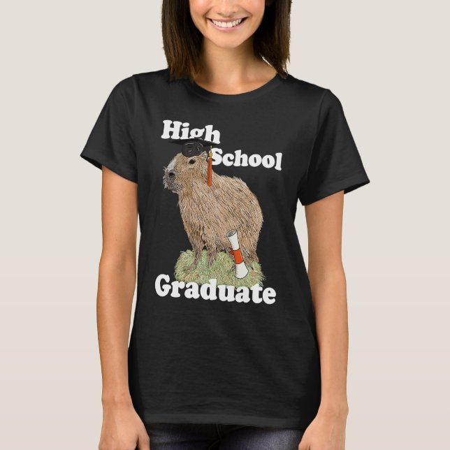 Camiseta High School Graduate Capybara Graduation Seniors C (Anverso)
