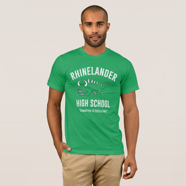 Camiseta High School secundaria retra de Hodag - de (Anverso completo)