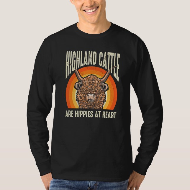 Camiseta Highland Cattle Breeder Hairy Cow Farmer Highland  (Anverso)