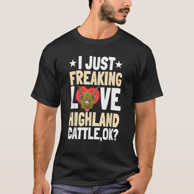 Camiseta Highland Cattle Scottish Farmer Breeder Herder Cat (Anverso)