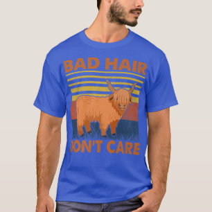 Camiseta Highland Cattle Wild Hair Dont Care Farmer 