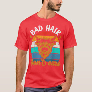 Camiseta Highland Cattle Wild Hair Dont Care Farmer 465