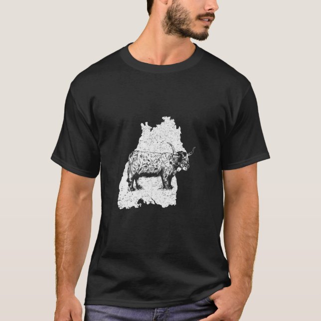 Camiseta Highland Cow Baden württem (Anverso)