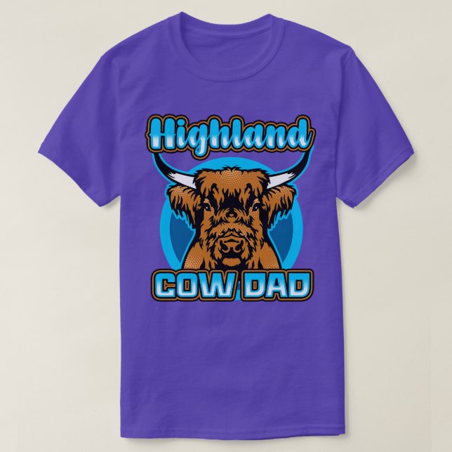 Camiseta Highland Cow Dad (Diseño del anverso)