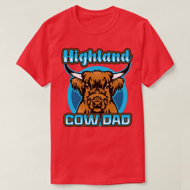 Camiseta Highland Cow Dad (Diseño del anverso)
