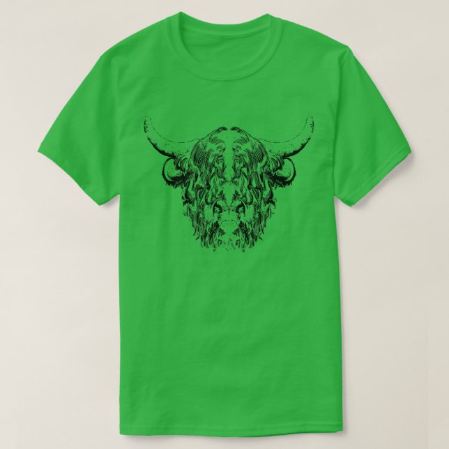 Camiseta Highland Cow Farmer Cattle 467 (Diseño del anverso)