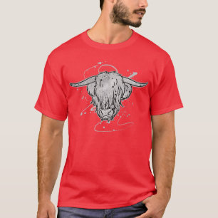 Camiseta Highland Cow Farmers Scottish Cow 