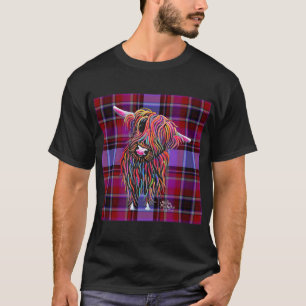 Camiseta HiGHLaND CoW PRiNT ANiMaL PRiNT ' BoLLY o TaRTaN 