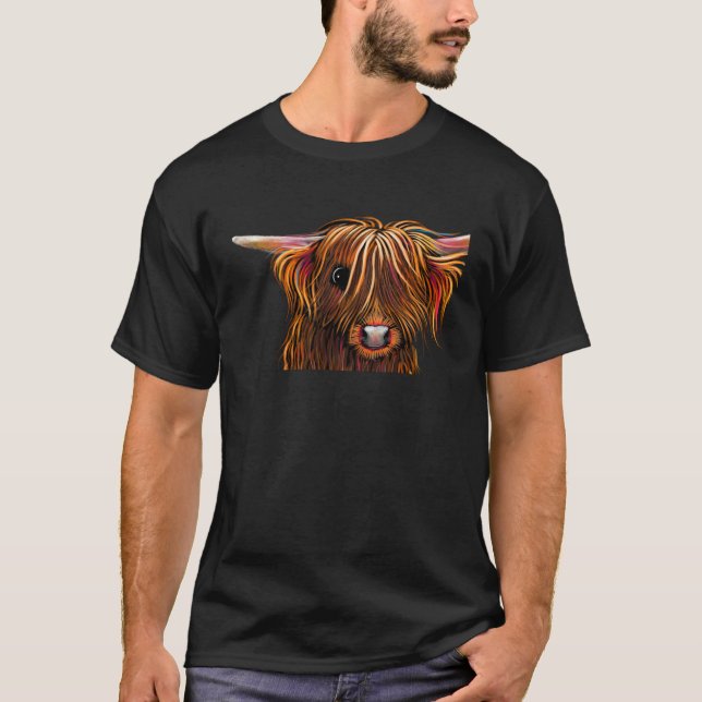 Camiseta Highland Cow Print Animal Print  Jeremy u2018 (Anverso)