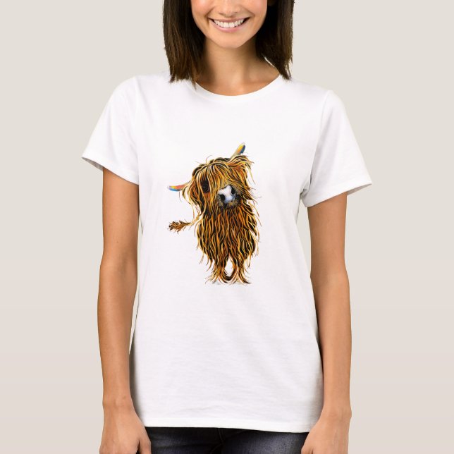 Camiseta HiGHLaND CoW PRiNT T-SHiRT ' CoooWeee ' (Anverso)