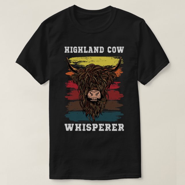 Camiseta Highland Cow Whisperer (Diseño del anverso)