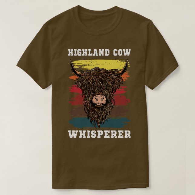 Camiseta Highland Cow Whisperer (Diseño del anverso)