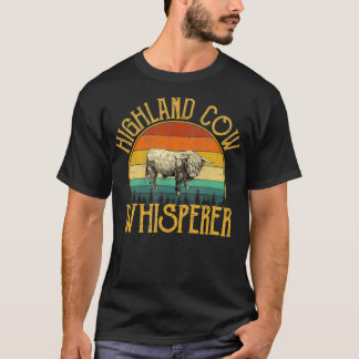 Camiseta Highland Cow Whisperer, vaca de montaña
