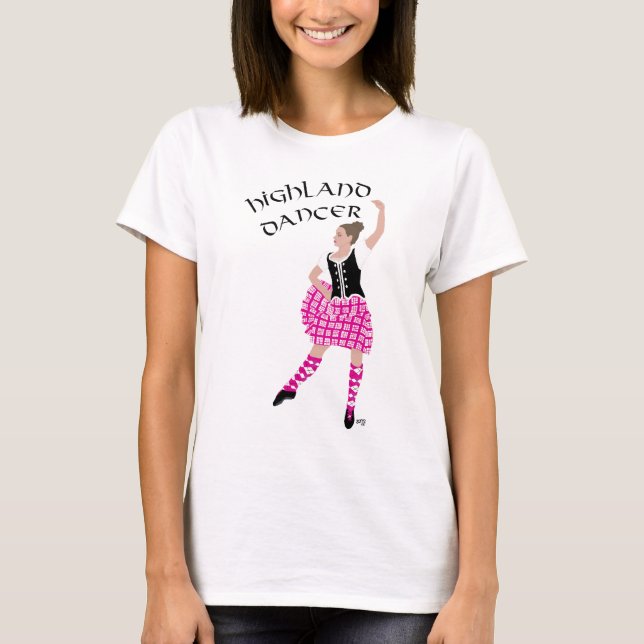 Camiseta Highland Dancer Pink (Anverso)