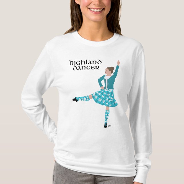 Camiseta Highland Dancer Turquoise (Anverso)
