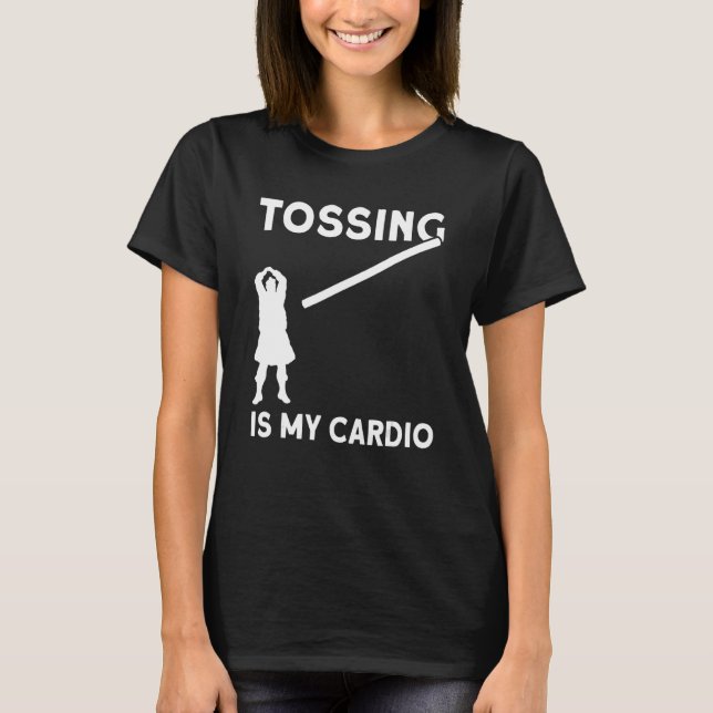 Camiseta Highland Games Caber Toss Heavy Athlete  Scottish  (Anverso)