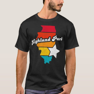 Camiseta Highland Park Illinois Vintage Distresres Souvenir