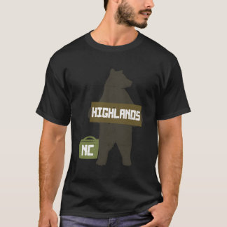 Camiseta Highlands North Carolina Nc Cute Hitchwalk Bear