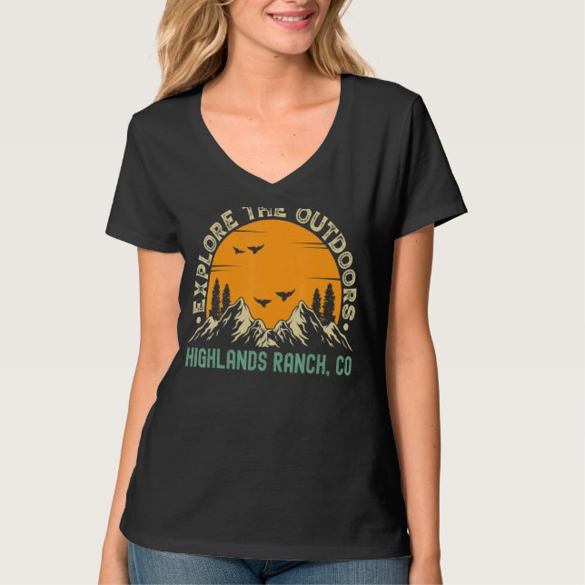 Camiseta Highlands Ranch Colorado Explora El Exterior (Anverso)