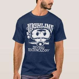 Camiseta Highline Diving Tech Retro (Logo Blanco)