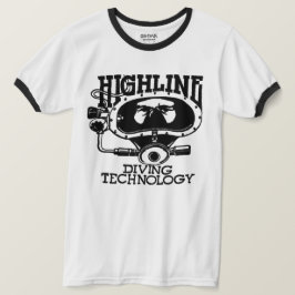 Camiseta Highline Diving Tech Retro (Logo Negro)