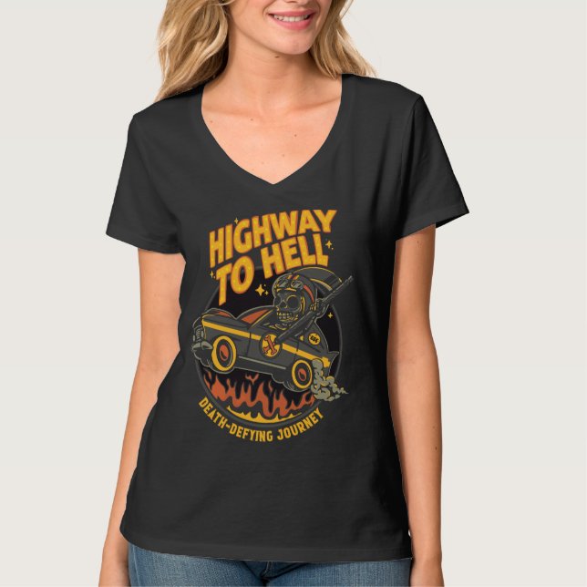 Camiseta Highway to Hell Boys and Chicas New Halloween 2023 (Anverso)