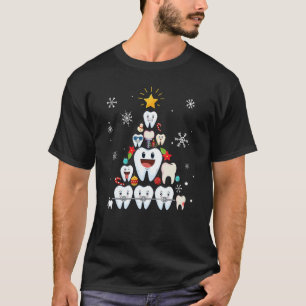 Camiseta Higienista dental Árbol de Navidad Dentista Festiv