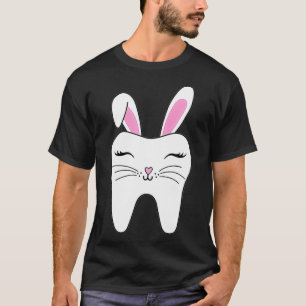 Camiseta Higienista Dental Pascua Bunny Tooth Médica Cute D