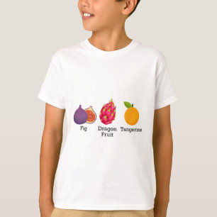 Camiseta Higo Fruta del Dragón Mandarina Fruta Sutil Anti T
