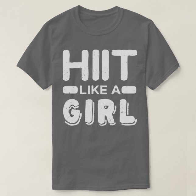 Camiseta Hiit Like A Chica L Tabata Fitness Workout Gym (Diseño del anverso)