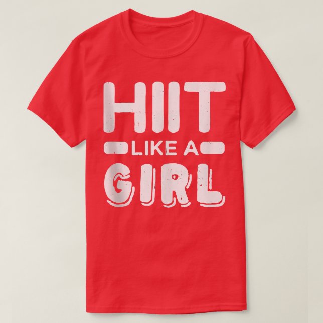 Camiseta Hiit Like A Chica L Tabata Fitness Workout Gym  (Diseño del anverso)