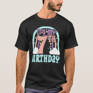 Camiseta Hija 7 cumpleaños de Girlie de 7 años