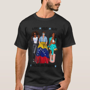 Camiseta Hija Afro Venezolana Familia Venezuela Bandera