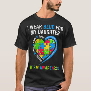 Camiseta Hija autista Corazón Funny Conciencia Autismo Mo