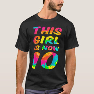 Camiseta Hija Chica de la letra de tinte-tintes 10 años