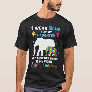 Camiseta Hija con Autismo Mamá Papá , Rompecabezas Divertid