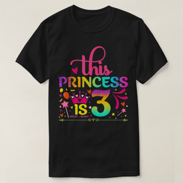 Camiseta Hija Cumpleaños Chica de 3 años Noche Graciosa (Diseño del anverso)