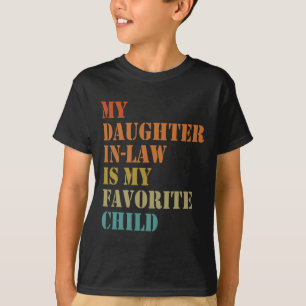 Camiseta Hija-cuñada es mi favorita hija de padres gracioso