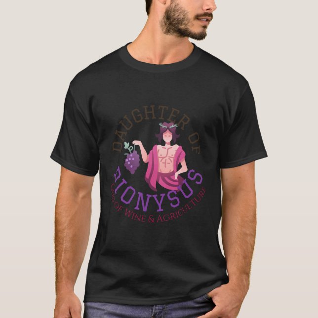 Camiseta Hija De Dionysus Dios Del Campo Del Vino Media San (Anverso)