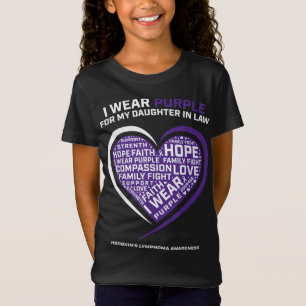Camiseta Hija De Enfermedad En El Linfoma Hodgkins De La Le
