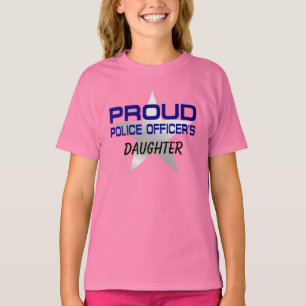 CAMISETA HIJA DE FUNCIONARIO DE POLICÍA ORGULLOSO