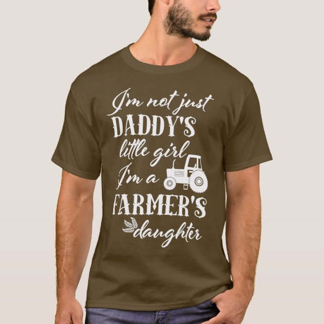 Camiseta Hija de granjeros T Shirt Daddys Niña (Anverso)