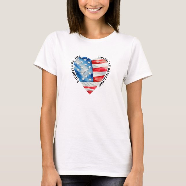 Camiseta Hija de la acuarela de la Revolución Americana (Anverso)