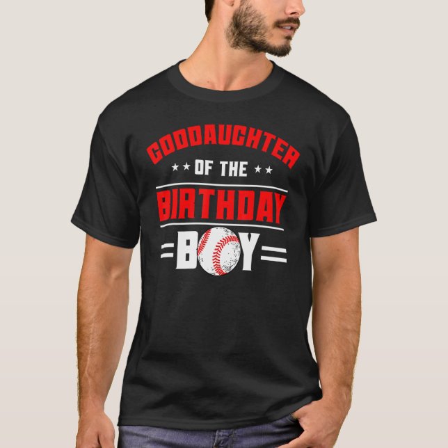 Camiseta Hija De La Fama Temática Del Béisbol Birthday Boy (Anverso)