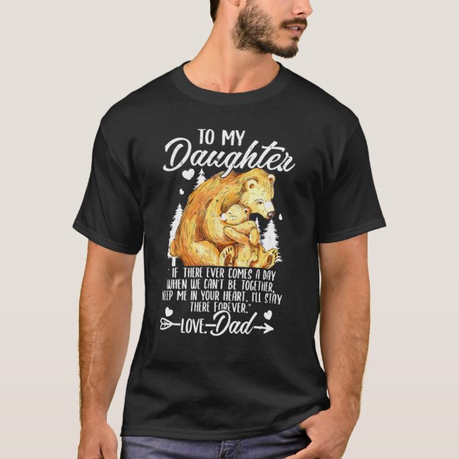 Camiseta Hija de la familia del oso lindo mejor papá jamás (Anverso)